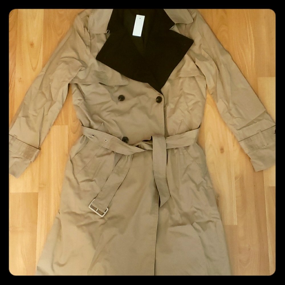 Ann taylor two-toned trench coat